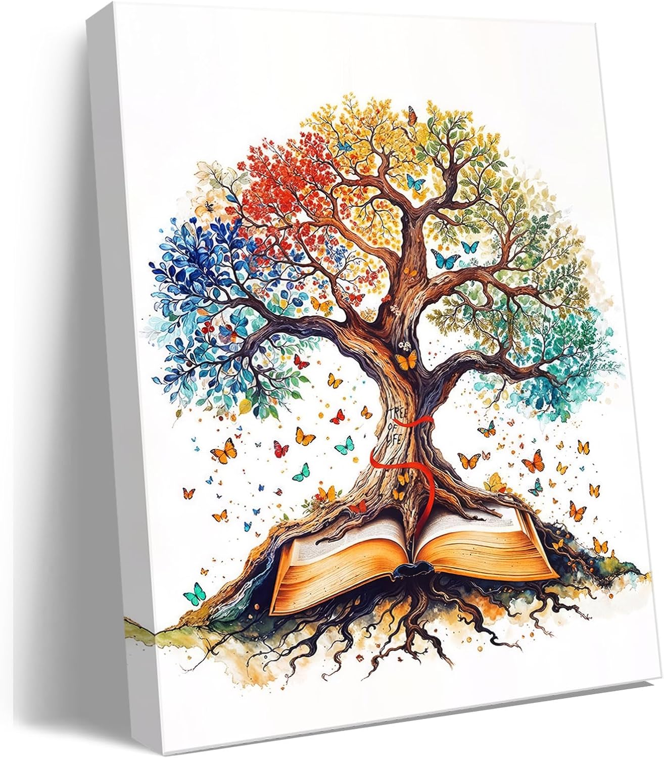 Tree of Life Wall Art - The Bible Religious Canvas Painting, christian gifts for women Christmas wall decorations, Wall pictures for Living Room, Bedroom, Office,baptism,home decor,A-427